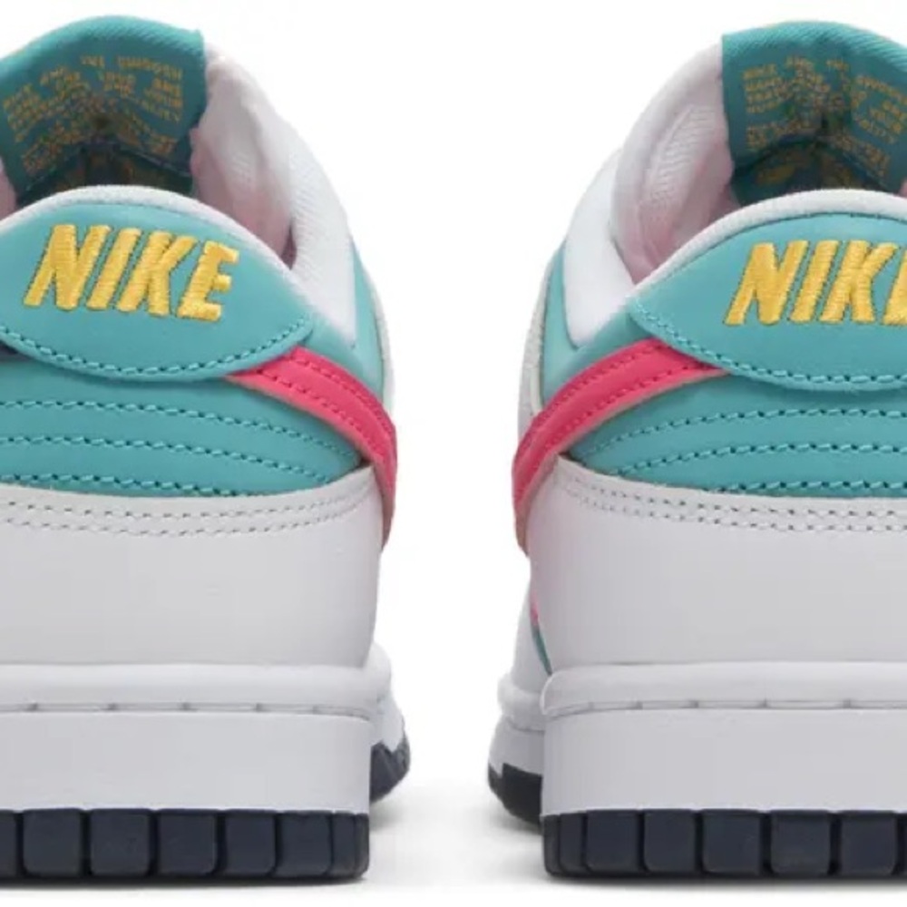 Nike Dunk Low Retro Box in teal, navy, and pink - Picture 5 of 7